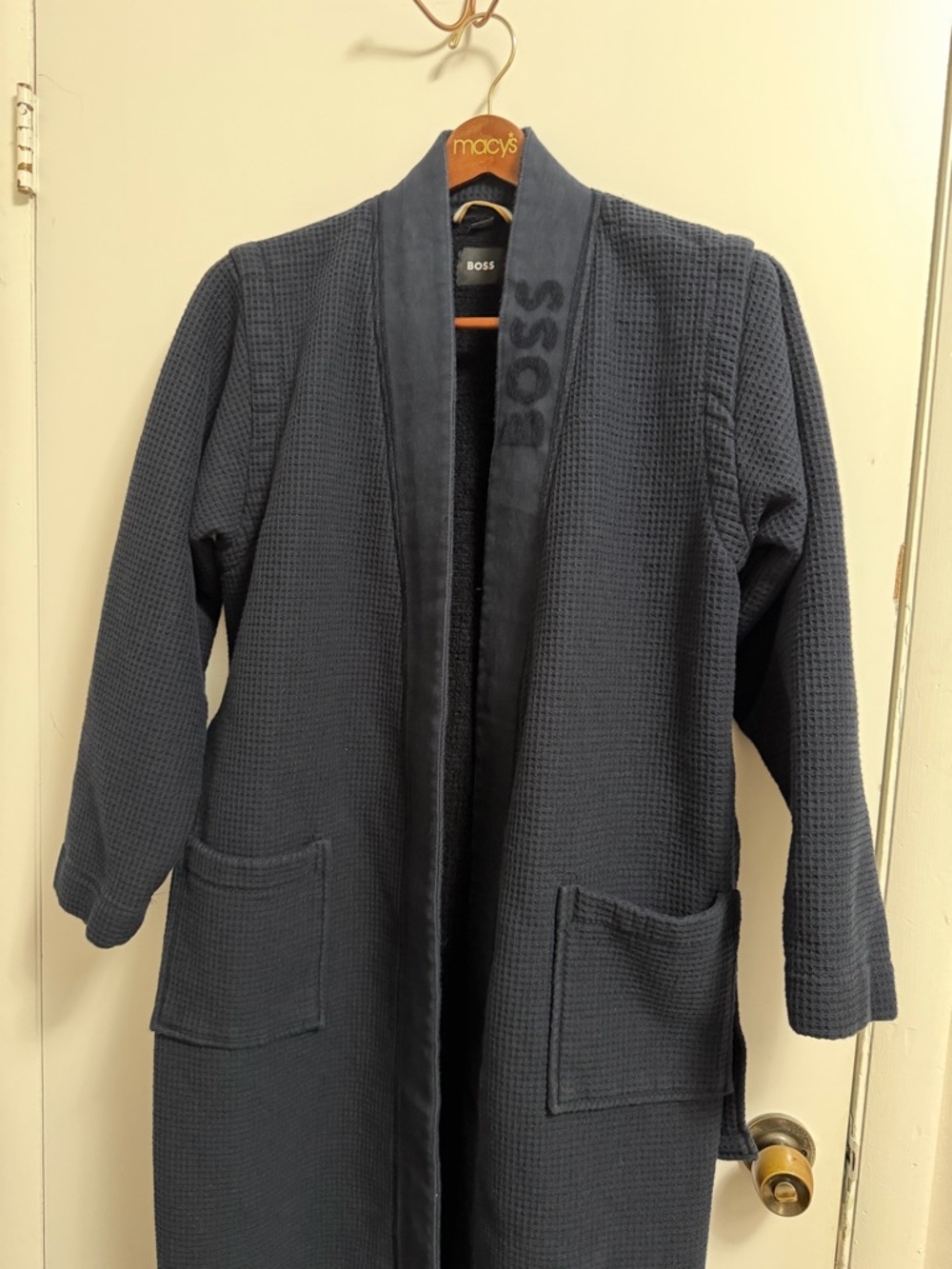 BOSS Black Long Knit Robe - Picture 3 of 9